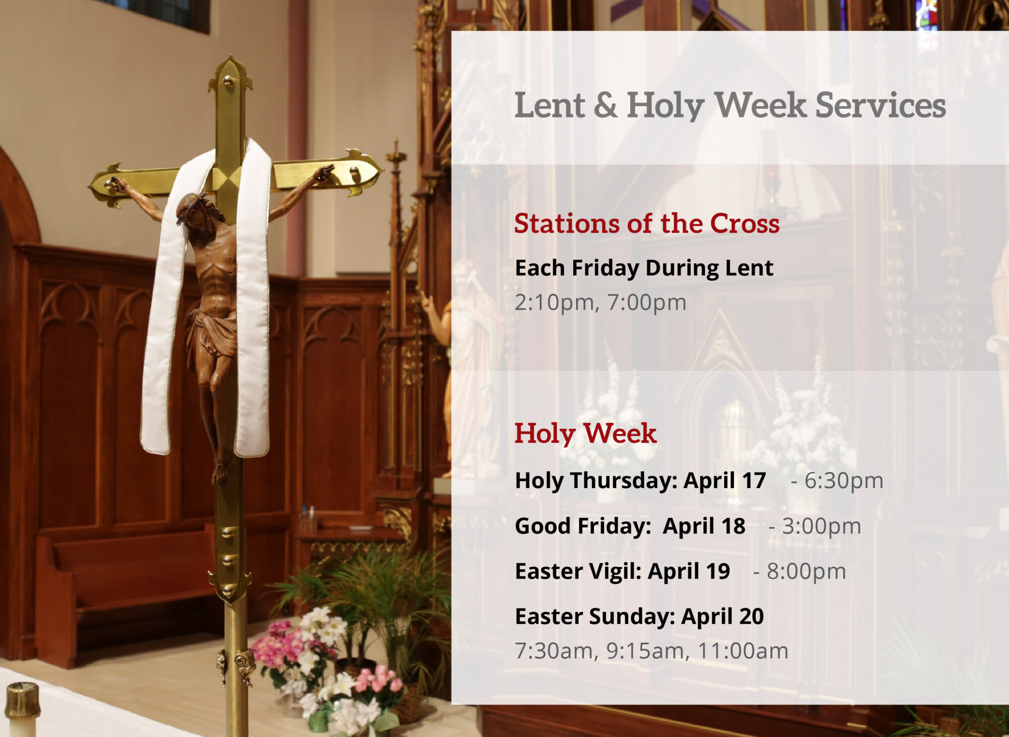 Lent & Holy Week Services