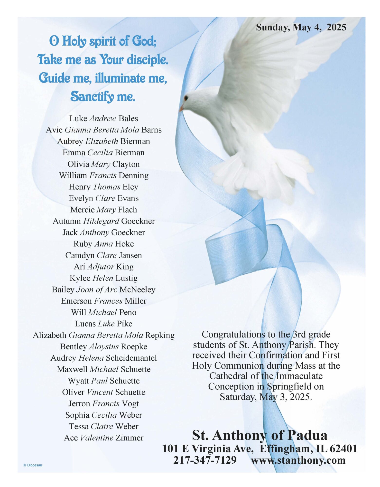 Latest Church Bulletin