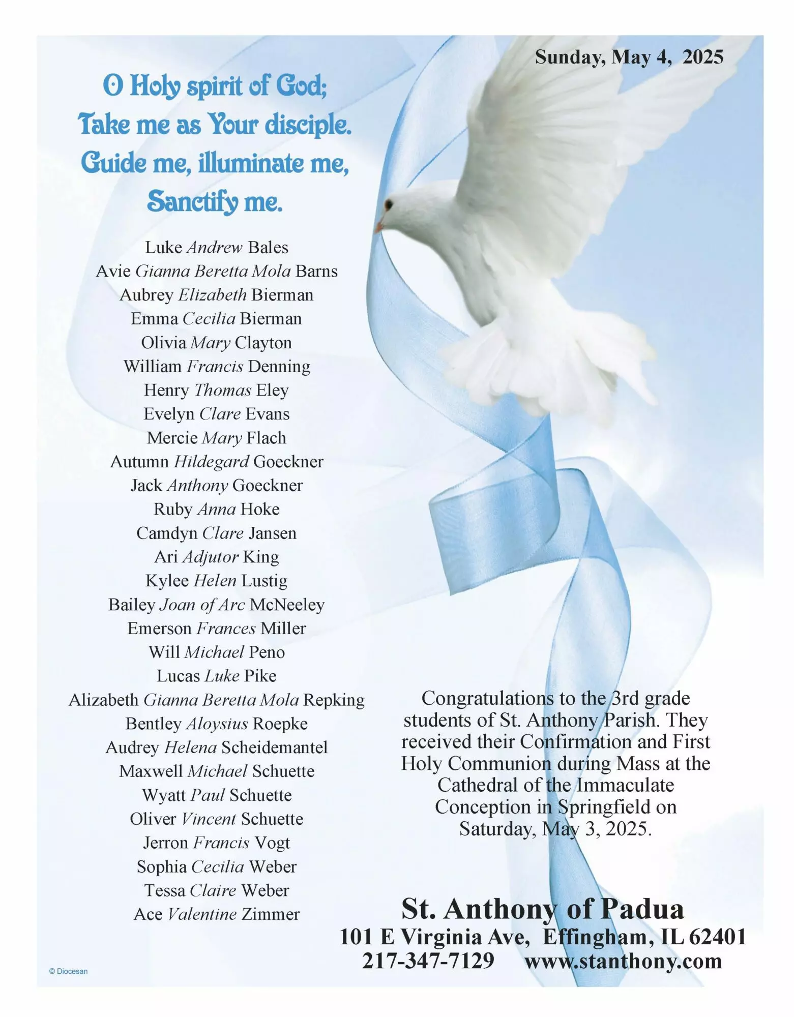 Latest Church Bulletin